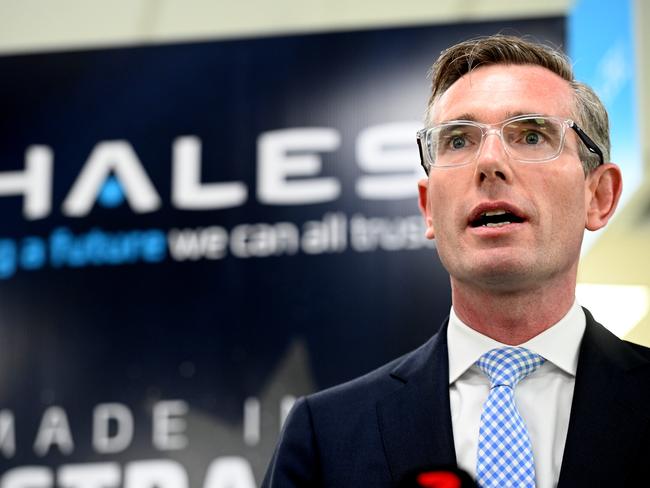 NSW Premier Dominic Perrottet visits Thales. Picture: NCA NewsWire / Jeremy Piper