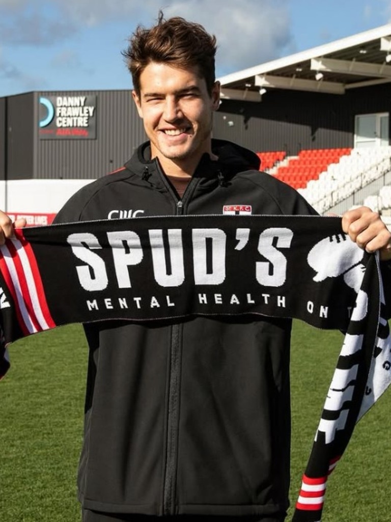 Stocker supporting Spud's game in 2024. Picture: Instagram