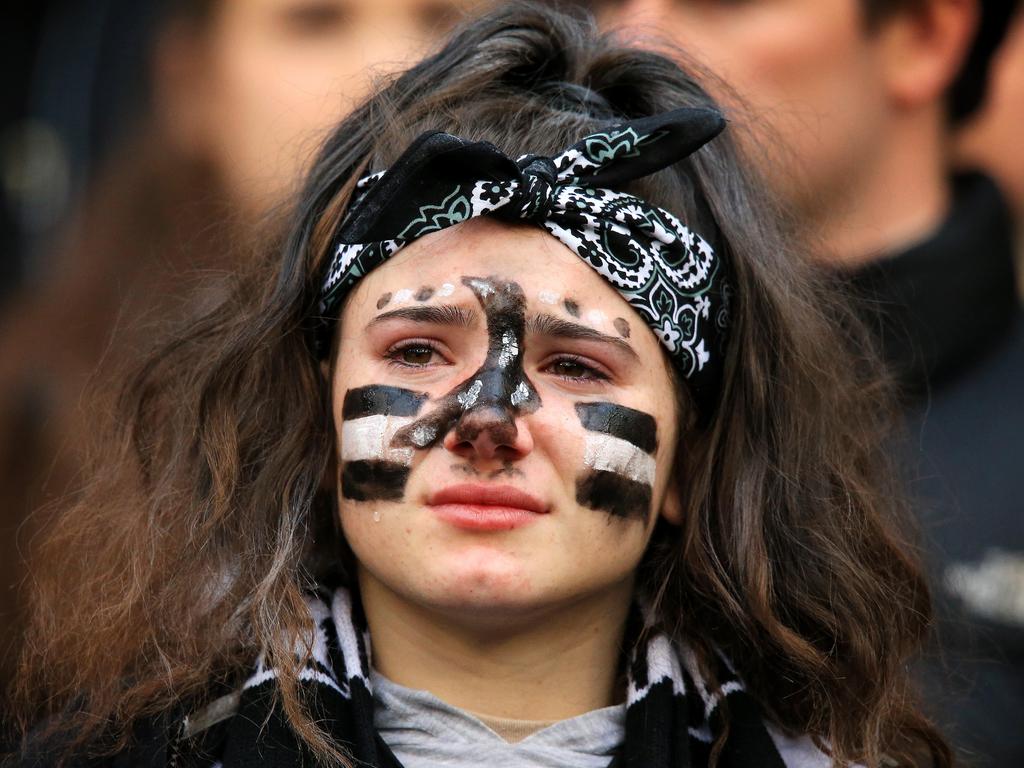 A sad Pies fan. Picture: Mark Stewart