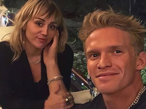 Cody Simpson and Miley Cyrus.  Picture:  Instagram