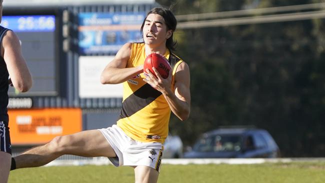 Balwyn player Liam Mcdermott in a match earlier this season. Picture: Valeriu Campan