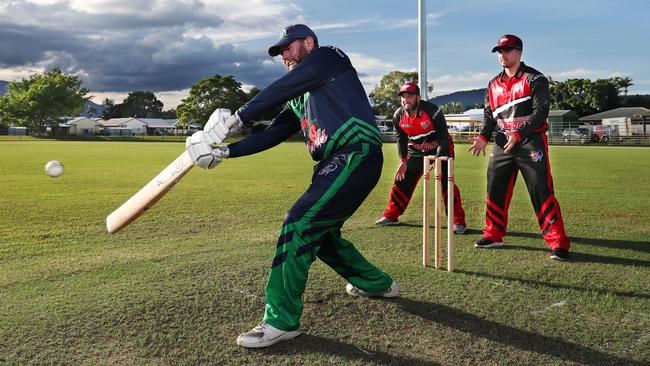 The Designer First Homes Dare Devils will take on the Twomey Schriber Thunder as the first round of the Barrier Reef Big Bash continues this Friday night at Griffiths Park. Dare Devils' Josh Chadwick hopes to hit some sixes against the likes of Thunders’ Darren Lees and Andrew Phelps. Picture: Brendan Radke