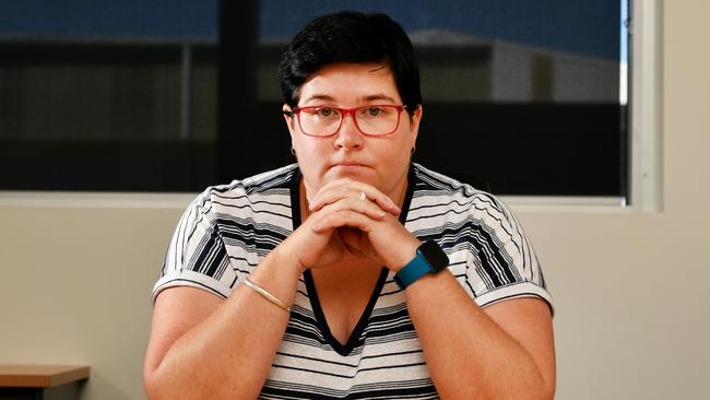 Ainslie Burgess was stalked by a group of kids at a shopping centre who stole her wallet straight out of her hands. Picture: Alix Sweeney