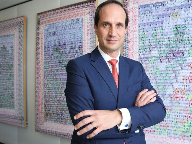 13/08/2020. AMP CEO Francesco De Ferrari, photographed at their offices in Sydney on profit results day. Britta Campion / The Australian