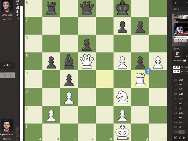 Ian Nepomniachtchi launched his kingside pawns towards the enemy king in a positional masterpiece. Picture: Chess.com