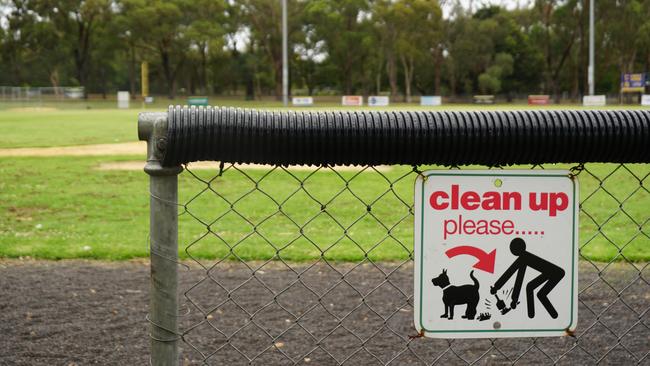 A sign at Blue Lake Sports Park baseball facilities in Mount Gambier. Picture: Jessica Ball