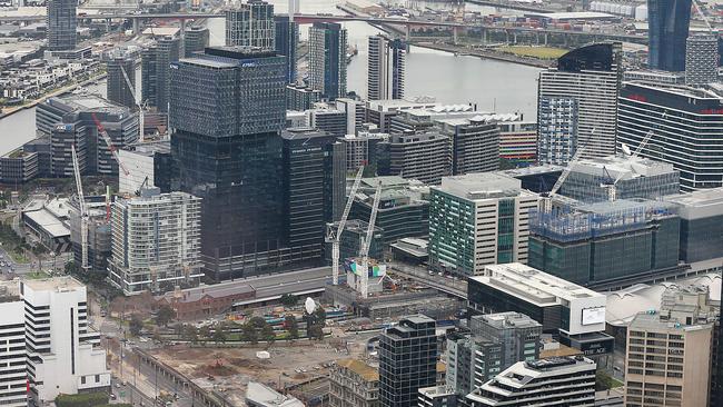 Central Melbourne’s construction boom has bolstered the city’s coffers. Picture: Ian Currie