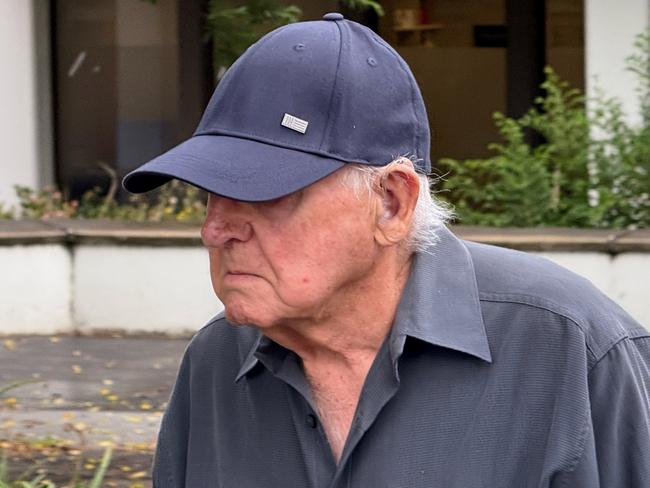 Cordeaux Heights man Brian Goode leaving Wollongong District Court on November 29, 2024. He will be sentenced in 2025 after pleading guilty to two counts of possessing child abuse material and two counts of possessing bestiality material. Picture: Dylan Arvela