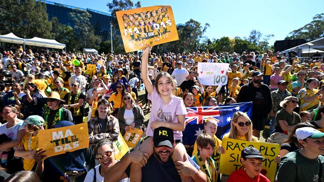 Thousands turned out to honour the team. Picture: Dan Peled / NCA NewsWire