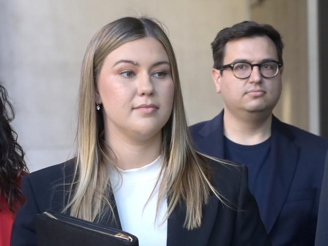 SYDNEY, AUSTRALIA - NewsWire Photos  DECEMBER 5, 2023: Brittany Higgins arrives at Federal Court during the  defamation case.Picture: NCA NewsWire / Jeremy Piper