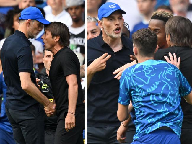 Wild scenes after the handshake. Photo: Getty Images