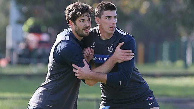 Carlton has locked has locked down goliath Matthew Kreuzer and is reportedly close to re-signing another giant in Levi Casboult. Picture: Wayne Ludbey