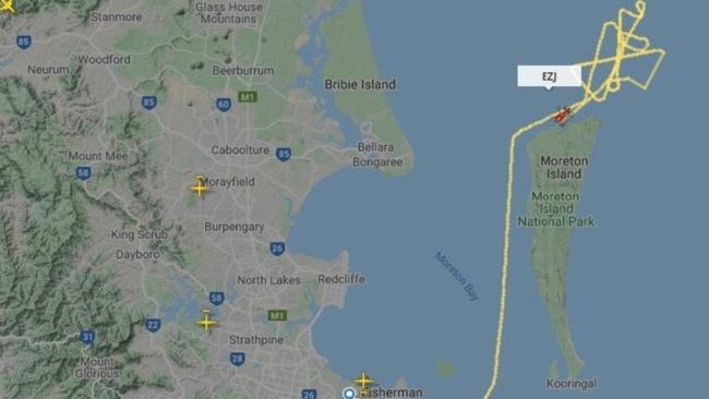 Flight path of Flinders Reef search