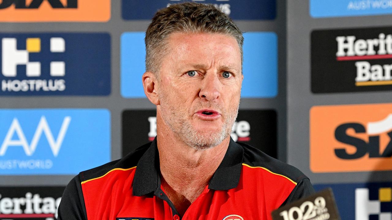 Damien Hardwick is excited about his new role, but didn’t seem to appreciate one question from the media on Monday. (Photo by Bradley Kanaris/Getty Images)