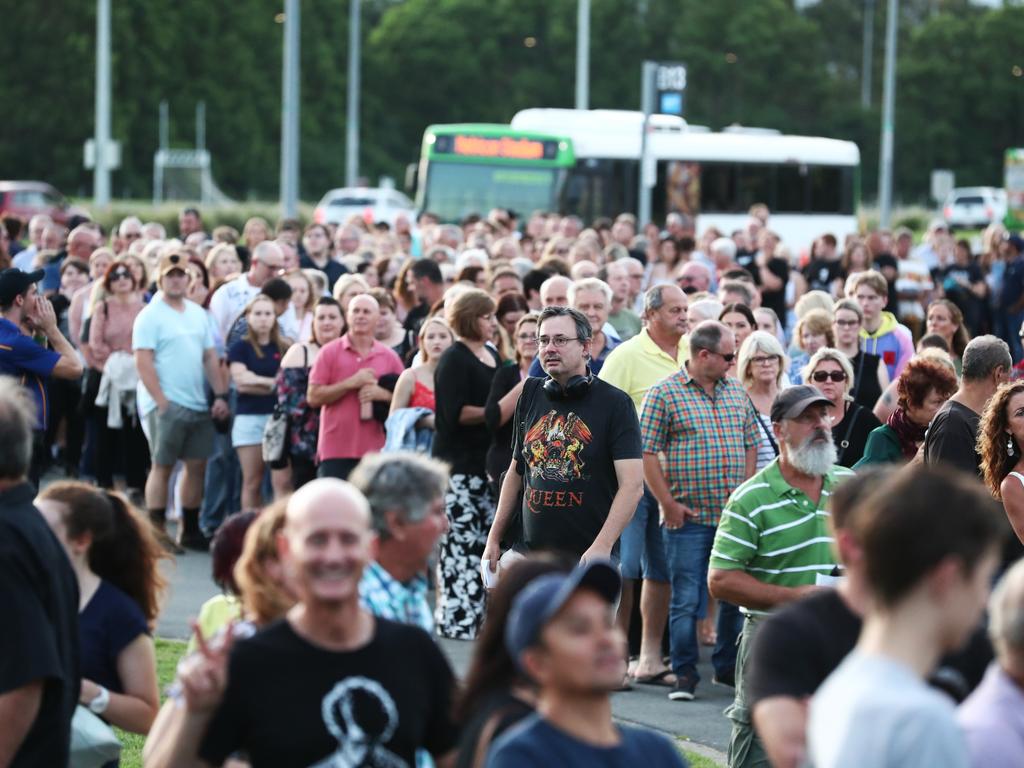 Crowds arrive to see Queen live. Photograph: Jason O'Brien