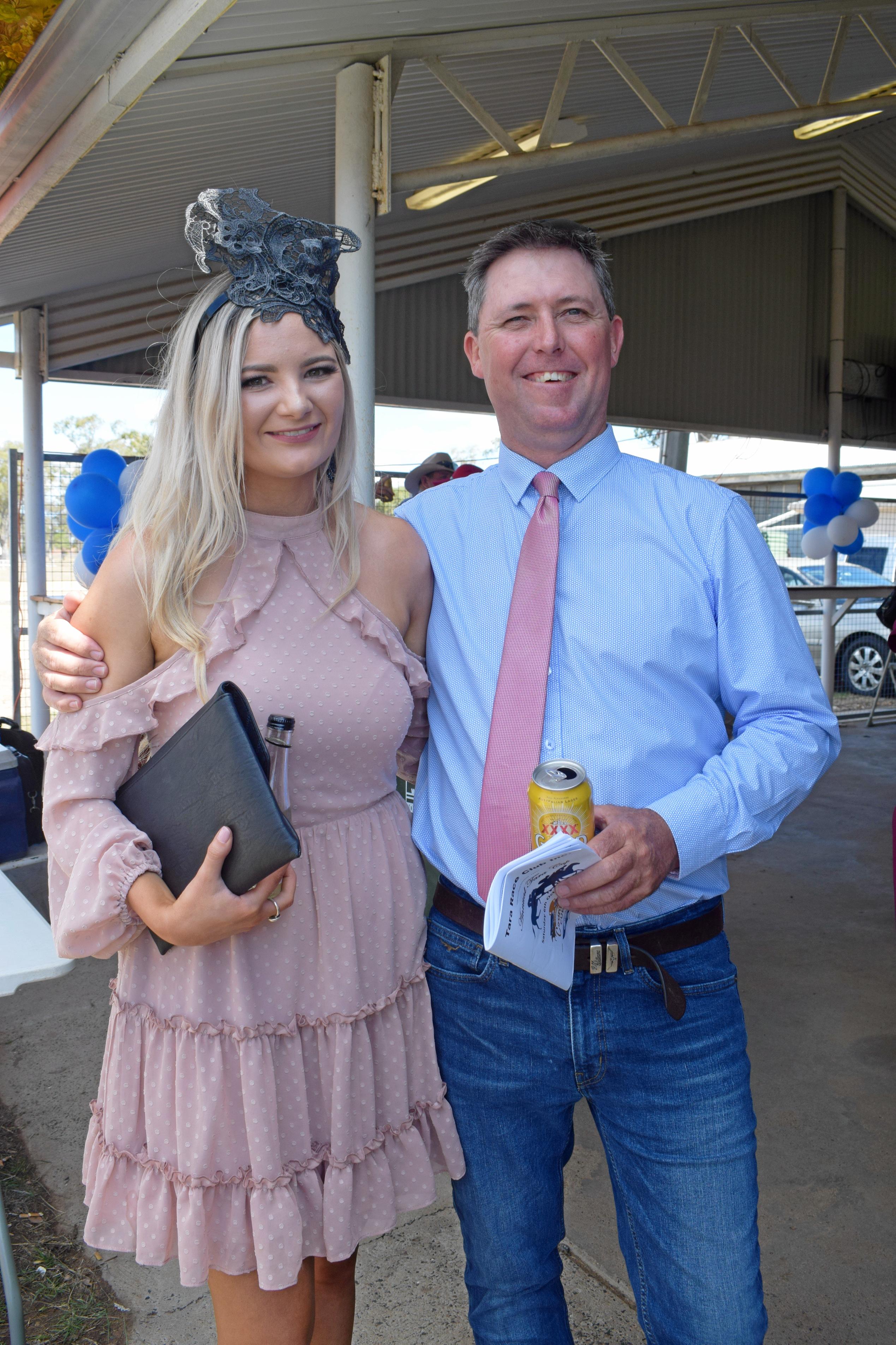 Kelsey Pridham and Harry Neal at the Tara Races October 6, 2018. Picture: Brooke Duncan