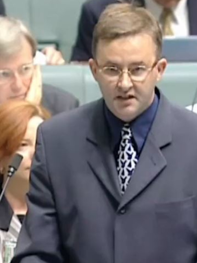 Mr Albanese wore the unique design for Question Time.