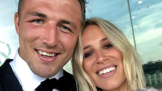 Sam Burgess was married to Phoebe Burgess at the time of the afair. Picture: supplied