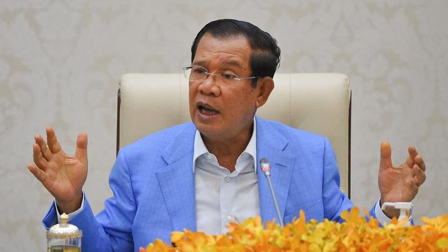 Cambodian Prime Minister Hun Sen in Phnom Penh in 2020. Picture: AFP