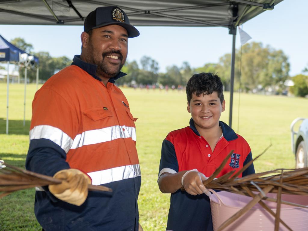 Albert Abdul Rahman and Kye Sabatino at Mackay State High School Friday 21 July 2023 Picture: Michaela Harlow