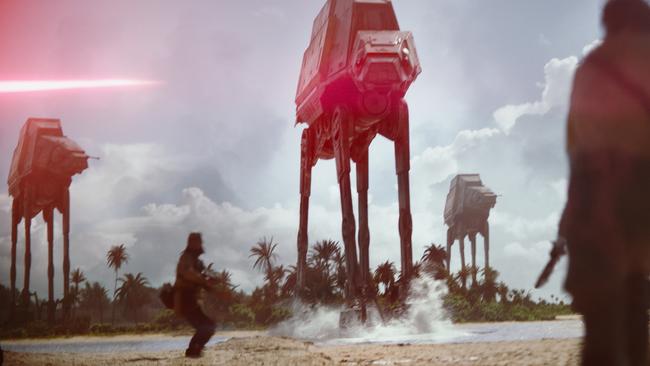 Rogue One features Scarif, a tropical beach planet where the Imperial Navy’s forces battle the Rebel Alliance.