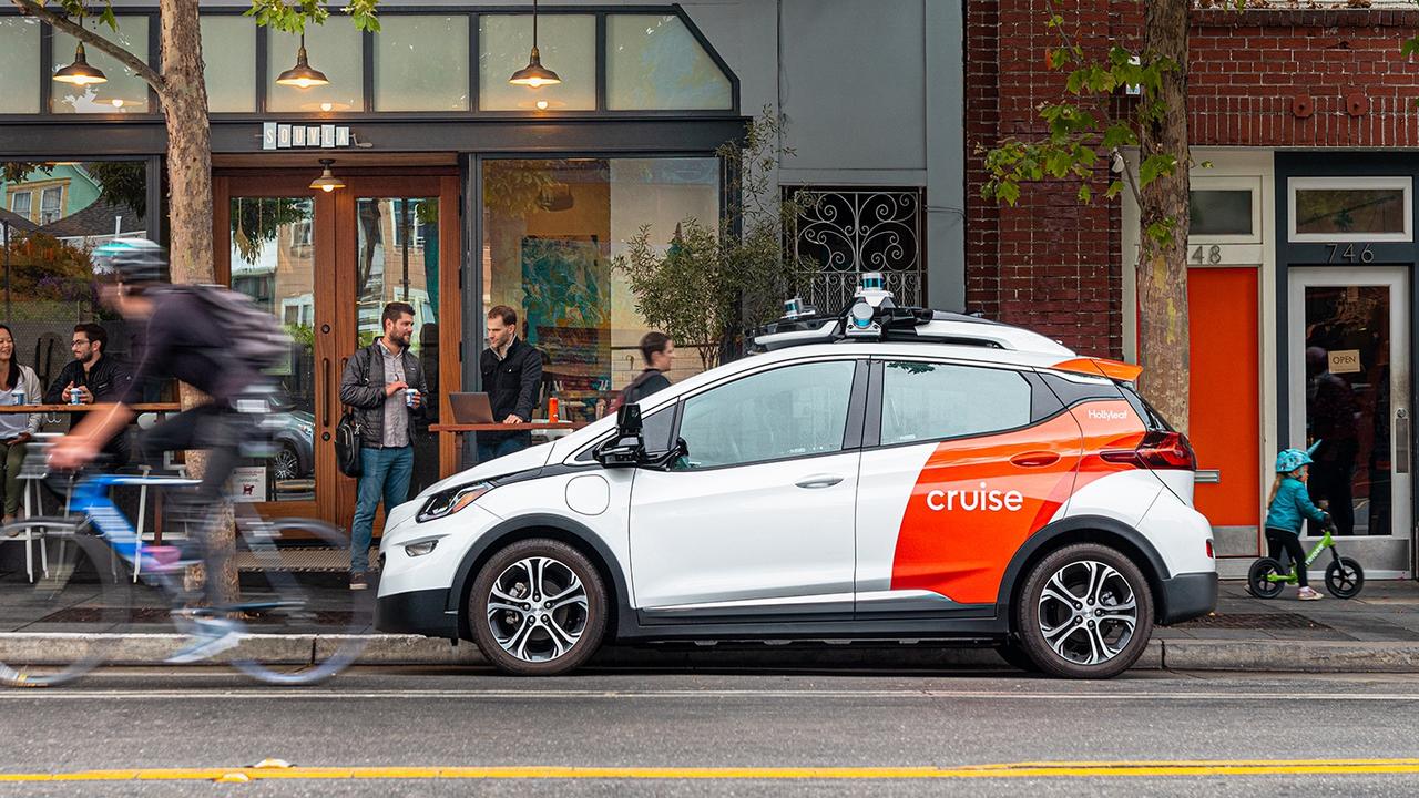 A Cruise driverless vehicle trial taking place in San Francisco.