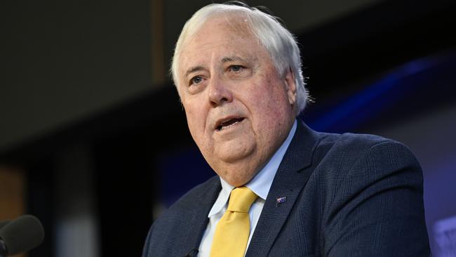 Clive Palmer has spent about $245 per first preference vote won by the Trumpet of Patriots, with the billionaire spending a total of $60m on the fringe party’s campaign efforts. Picture: NewsWire/ Martin Ollman