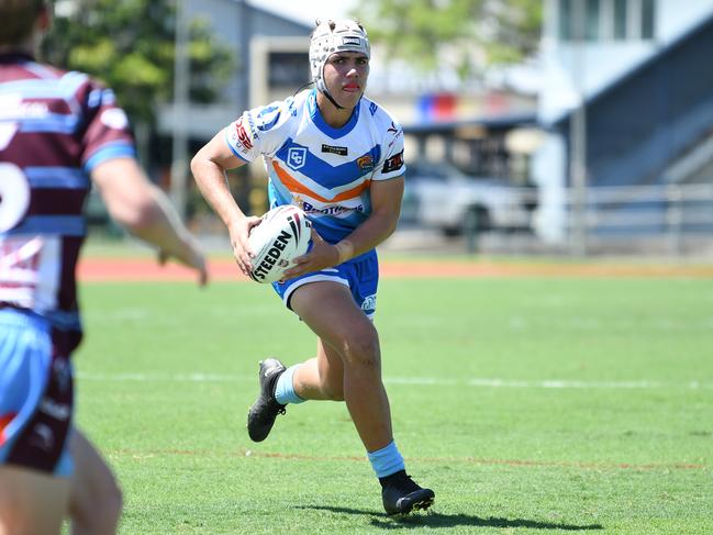 Cayde Miller of the Pride in action during the Cyril Connell Challenge between the Northern Pride and the CQ Capras at Barlow Park on Saturday. Picture Emily Barker.