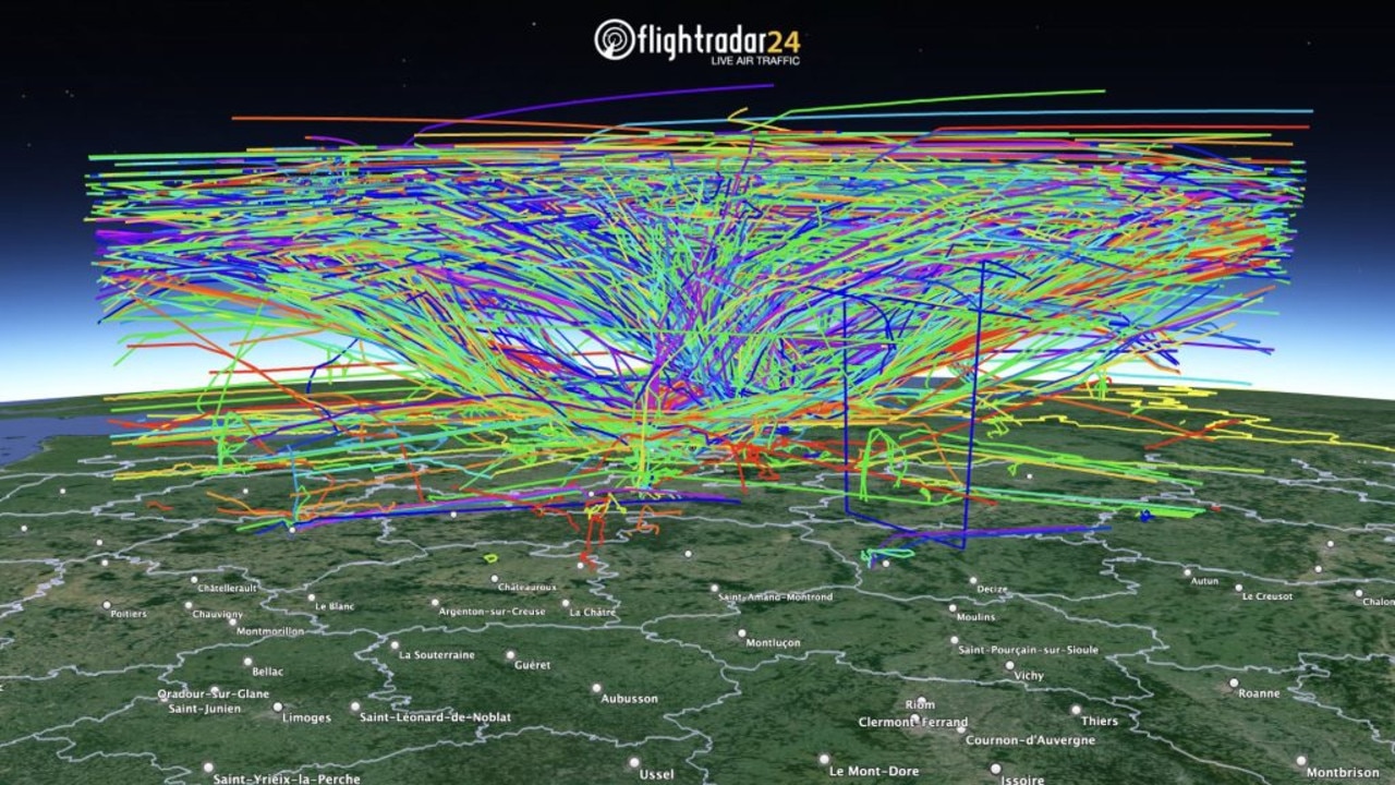 The impact of the flight restrictions over Paris during the Opening Ceremony was substantial. Picture: FlightRadar