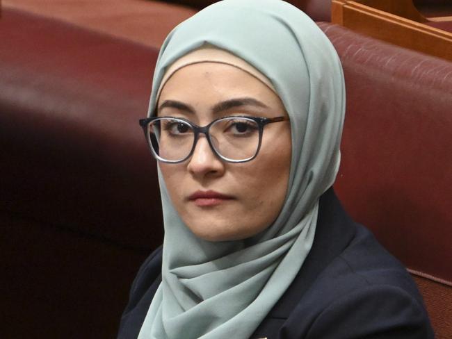 CANBERRA, Australia - NewsWire Photos - June 26, 2024: Labor senator Fatima Payman during Question Time in the Senate at Parliament House in Canberra. Picture: NewsWire / Martin Ollman