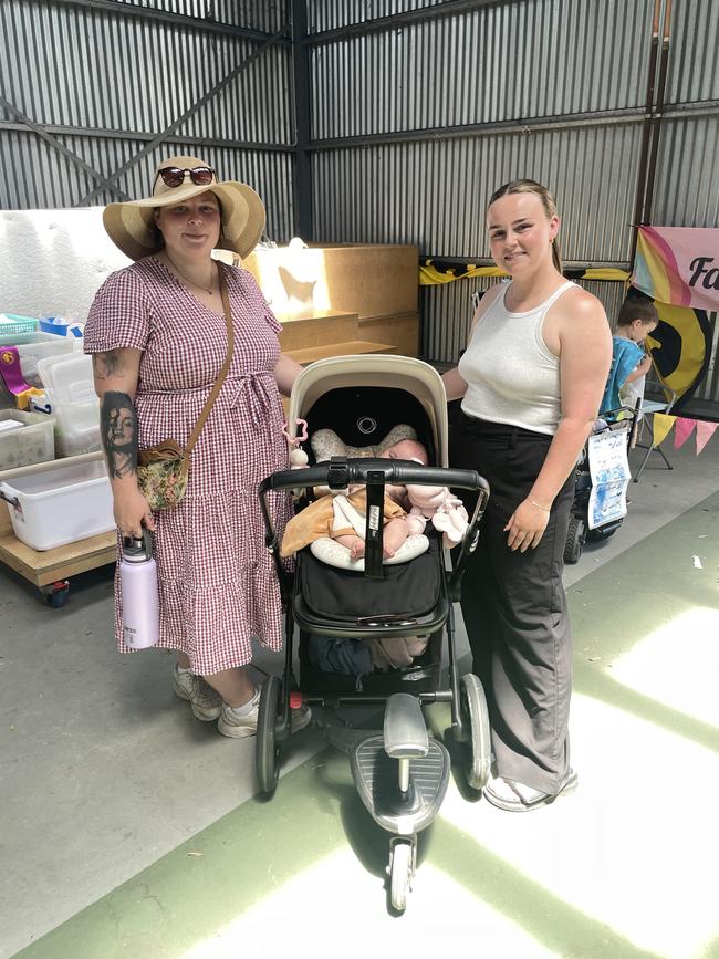 Isabel Page, Olive and Ashleigh Butler at the Lang Lang Pastoral Agricultural and Horticultural Show on Saturday, January 18, 2025. Picture: Jack Colantuono