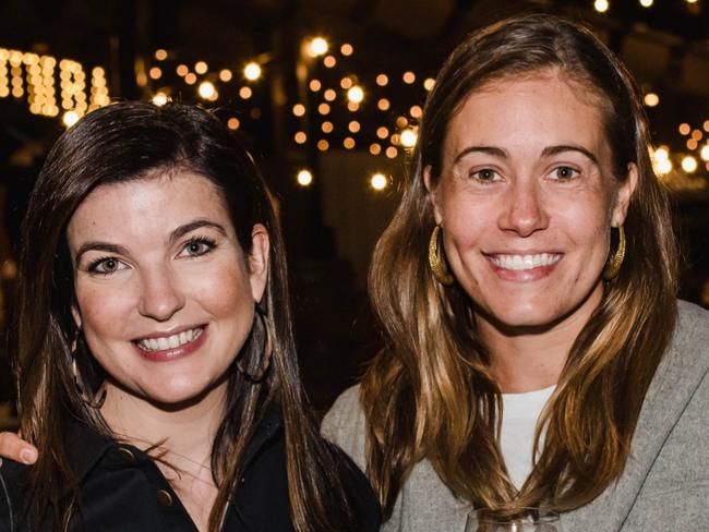 SOCIAL PHOTOS: Justine Henschke and Daisy McGregor share a moment at the Tasting Australia VIP Preview Party in Town Square on Thursday, April 29 2021. Picture: Meaghan Coles