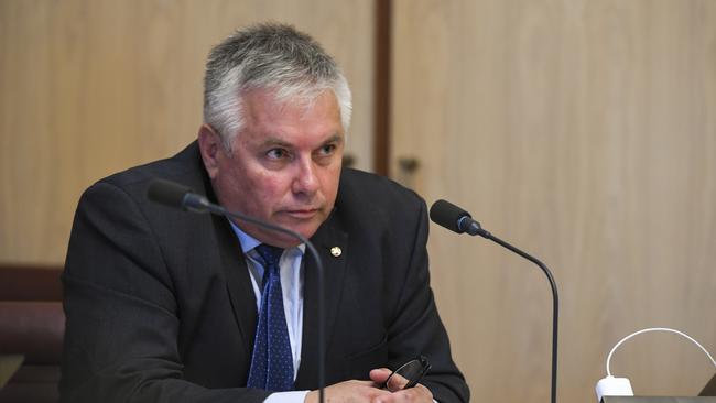 Senator Rex Patrick, during a Senate estimates hearing. Picture: AAP