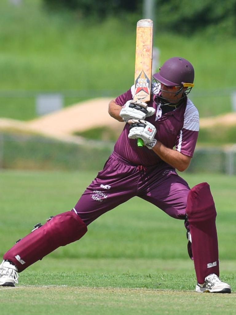 Colts vs. Kenilworth Preliminary Final – Colt's paceman Chris Hughes trades the ball for the bat. Picture: Shane Zahner