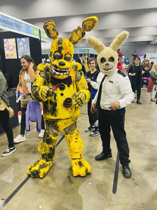 Connor and Will at the Oz Comic Con in Melbourne on Saturday June 8, 2024. Picture: Jack Colantuono