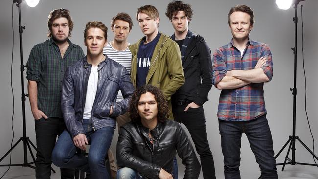 INXS: Never Tear Us Apart cast: Andy Ryan, Hugh Sheridan, Ido Drent, Luke Arnold, Alex Williams, Nicholas Masters, Damon Herriman.