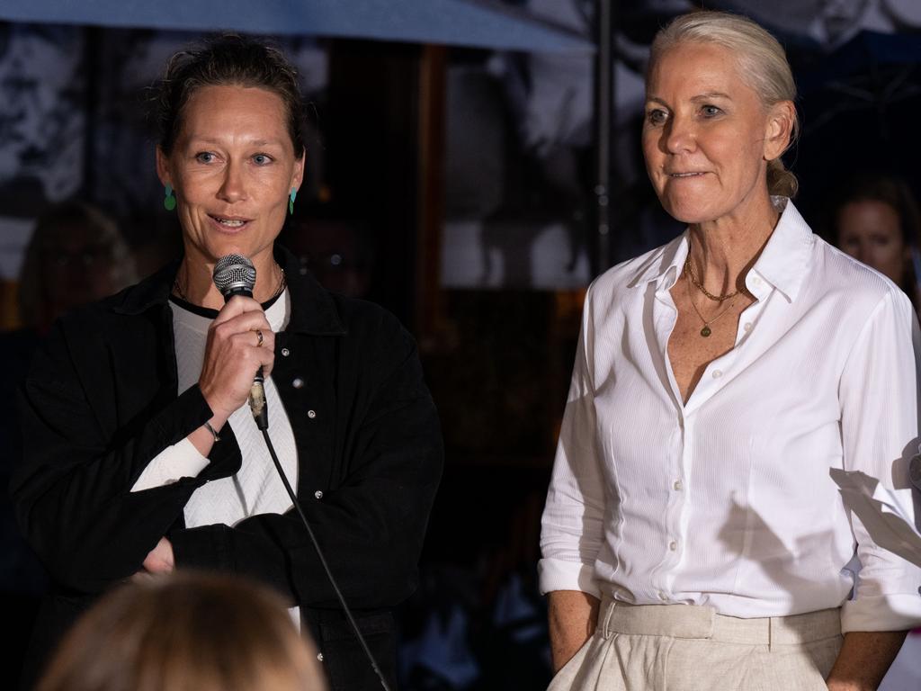 (L-R) Sam Stosur and Rennae Stubbs attend Tennis Australia's Legends Of Lawn Barbecue at Aussie House in Wimbledon. Picture: Supplied