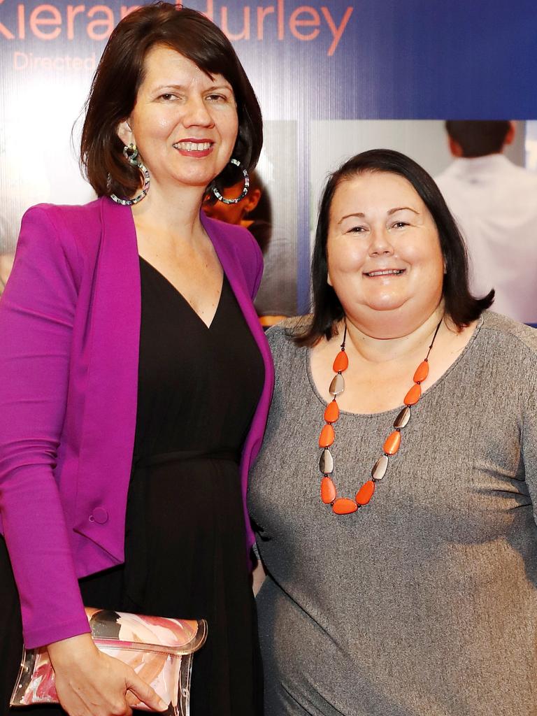 Davina Bartels and Meredith Walker at Mouthpiece opening night at QPAC Playhouse. Socials: Damien Anthony Rossi | Pictures: Josh Woning