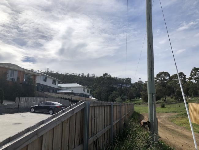 The site of a proposed 33-unit development at 34 Clinton Road, Geilston Bay. Picture: Kasey Wilkins