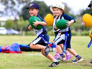 BUDDING RUGBY STARS: RugbyTots, which resumes next week, is open to children 2-7 years. Picture: Fletcher Photography PTY Ltd