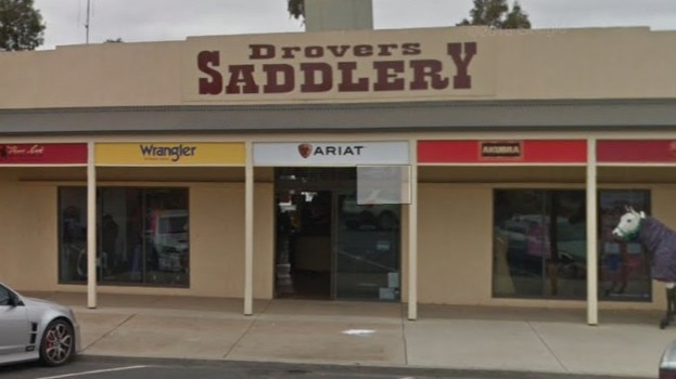 Brett Atkinson is alleged to have broken into Drovers Saddlery in Echuca on September 25.