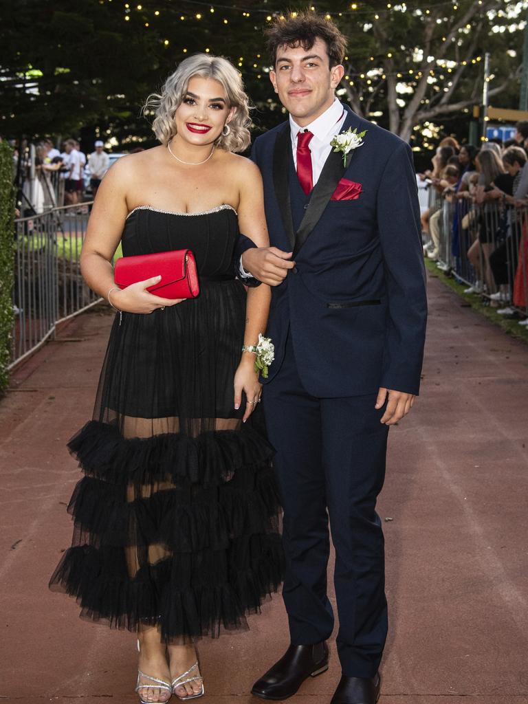 Jed Mccallum and partner Jazmyn Reid at St Mary's College formal at Picnic Point, Friday, March 24, 2023. Picture: Kevin Farmer