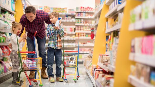 Shop with a grocery list and stick to weekly visits to the supermarket to save money.