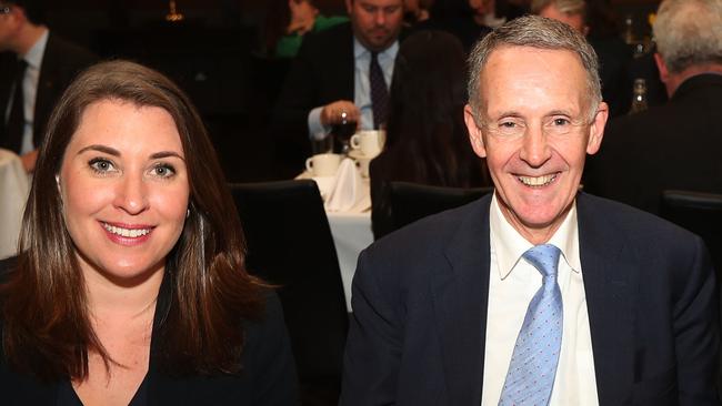 Annika Smethurst and Campbell Reid at the National Press Club in Canberra for a debate on Press Freedom. Picture Gary Ramage.