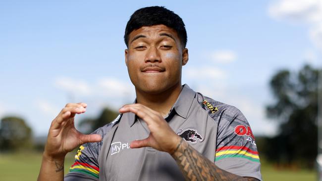 Embargoed for Friday 4 October , DAILY TELEGRAPH OCTOBER 1, 2024. Penrith Panthers Brian To'o at the Panthers Rugby League Academy ahead of the Grand Final. Picture: Jonathan Ng