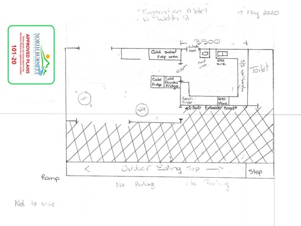 Plans for The Bluff's View Cafe at the Biggenden Motel. Picture: NBRC