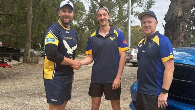 Lochie Fewster (middle) has joined Somerville. Picture: Facebook