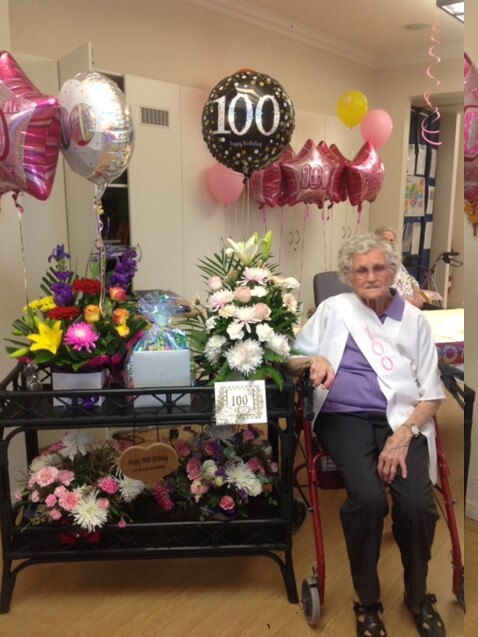 Casino woman Eileen Darragh received more than 180 cards for her 100th birthday.