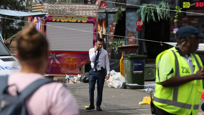 The scene of the stabbing at the Royal Easter Show in the carnival and rides section. Picture: NCA NewsWire / Damian Shaw