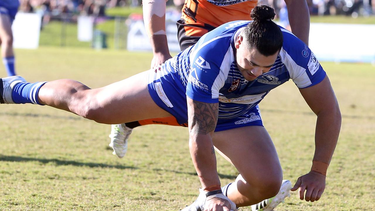 Samiu Latu, pictured scoring against Southport, was emphatic against Mudgeeraba in Round 1. Picture by Richard Gosling